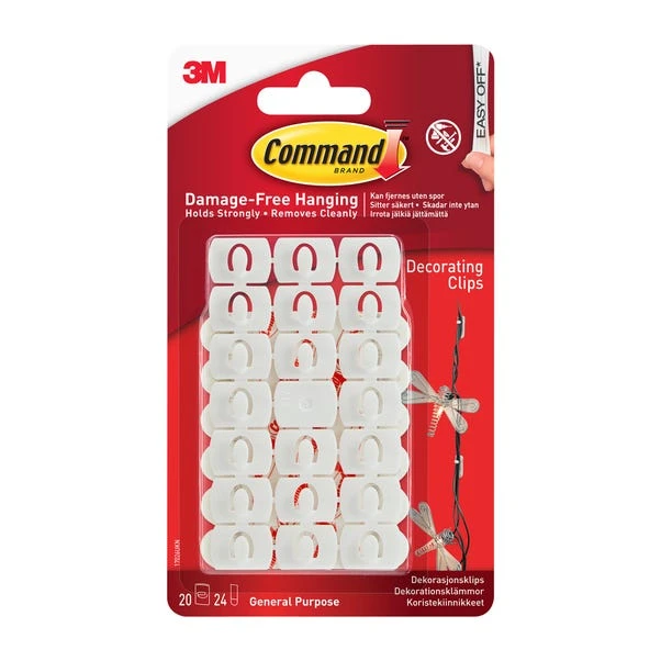 Command White Decorating Clips 3 Command White Decorating Clips