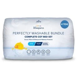 Fogarty Little Sleepers Perfectly Washable 4 Tog Summer Cot Bed Duvet, Pillow & Mattress Protector Set 11 Fogarty Little Sleepers Perfectly Washable 4 Tog Summer Cot Bed Duvet, Pillow & Mattress Protector Set -Home Luxe Studio 30797947 alt04
