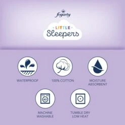 Fogarty Little Sleepers Cotton Flannel Waterproof Mattress Protector 12 Fogarty Little Sleepers Cotton Flannel Waterproof Mattress Protector -Home Luxe Studio 30797954 alt02