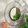 Elements Wire Round Indoor Outdoor Wall Mirror 1 Elements Wire Round Indoor Outdoor Wall Mirror -Home Luxe Studio 30798209