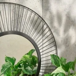 Elements Wire Round Indoor Outdoor Wall Mirror -Home Luxe Studio 30798209 alt02