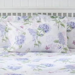 Wild Hydrangea Lilac Duvet Cover And Pillowcase Set 21 Wild Hydrangea Lilac Duvet Cover And Pillowcase Set -Home Luxe Studio 30798234 alt01