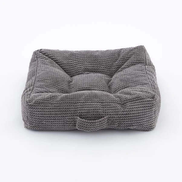 Jenson Stitched Floor Cushion Charcoal 4 Jenson Stitched Floor Cushion Charcoal - Image 2