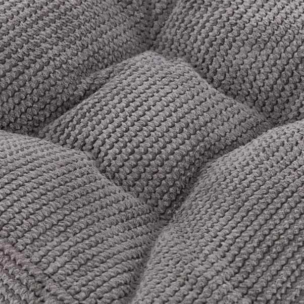 Jenson Stitched Floor Cushion Charcoal 7 Jenson Stitched Floor Cushion Charcoal - Image 5