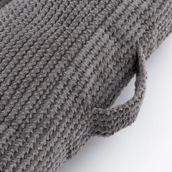 Jenson Stitched Floor Cushion Charcoal 8 Jenson Stitched Floor Cushion Charcoal - Image 6