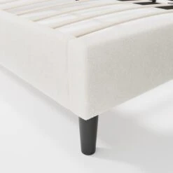 Alara Pleated Teddy Fabric Bed Frame 37 Alara Pleated Teddy Fabric Bed Frame -Home Luxe Studio 30800163 alt06