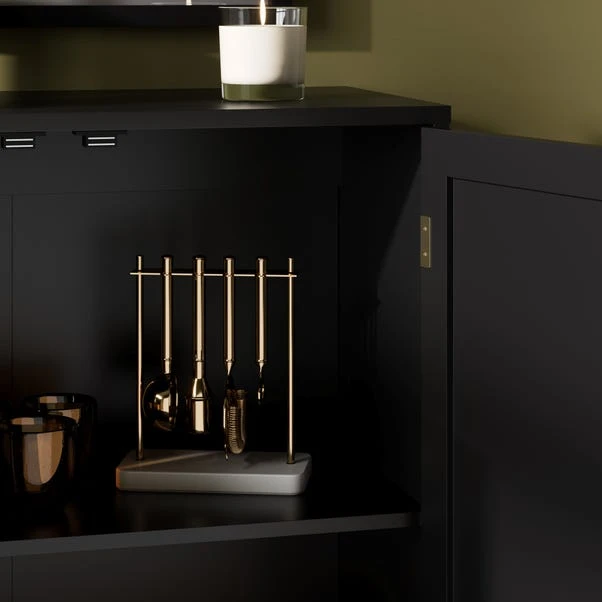 Franco Small Cabinet, Black 6 Franco Small Cabinet, Black - Image 4