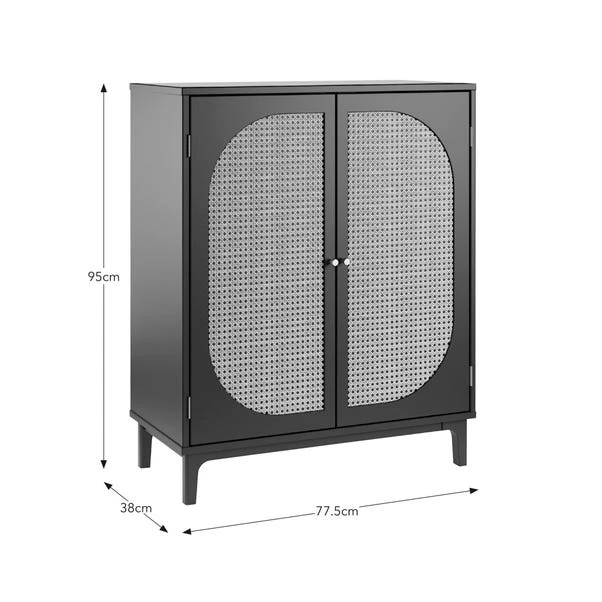 Franco Small Cabinet, Black 10 Franco Small Cabinet, Black - Image 8