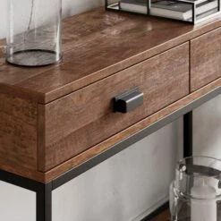 Fulton Console Table Pine 10 Fulton Console Table Pine -Home Luxe Studio 30803109 alt02