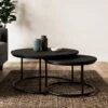 Fulton Coffee Nest Of Tables, Black -Home Luxe Studio 30803124