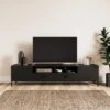 Fulton Extra Wide TV Unit, Black For TVs Up To 80" -Home Luxe Studio 30803125