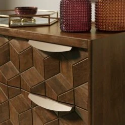 Hex 3 Drawer Chest, Dark Wood 12 Hex 3 Drawer Chest, Dark Wood -Home Luxe Studio 30803277 alt04