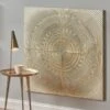 Antiqued White And Gold Textured Metal Wall Art 2 Antiqued White And Gold Textured Metal Wall Art -Home Luxe Studio 30803453