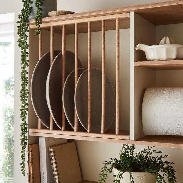 Churchgate Kitchen Wall Storage Unit With Plate Rack And Kitchen Roll Holder 4 Churchgate Kitchen Wall Storage Unit With Plate Rack And Kitchen Roll Holder - Image 2