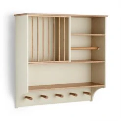 Churchgate Kitchen Wall Storage Unit With Plate Rack And Kitchen Roll Holder 9 Churchgate Kitchen Wall Storage Unit With Plate Rack And Kitchen Roll Holder -Home Luxe Studio 30804304 alt02