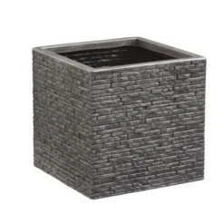 Large 38cm Square Slate Planter 7 Large 38cm Square Slate Planter -Home Luxe Studio 30804438 alt01