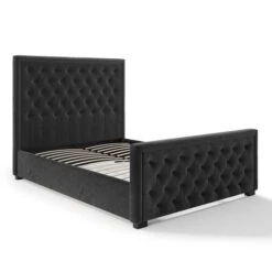 Elodie Buttoned Velvet Bed Frame -Home Luxe Studio 30807497 alt01