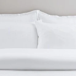 Croston Waffle White Duvet Cover And Pillowcase Set 27 Croston Waffle White Duvet Cover And Pillowcase Set -Home Luxe Studio 30807785 alt05