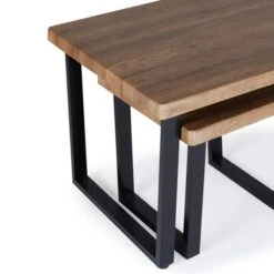 Freddie Nest Coffee Table, Rustic Wood Effect -Home Luxe Studio 30809245 alt05