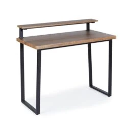 Freddie Rustic Wood Effect Step Up Shelf Desk 8 Freddie Rustic Wood Effect Step Up Shelf Desk -Home Luxe Studio 30809418 alt02