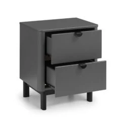 Chloe 2 Drawer Bedside Table, Grey -Home Luxe Studio 30809993 alt02