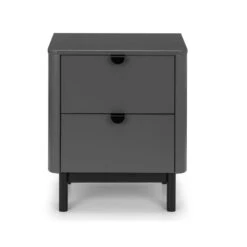 Chloe 2 Drawer Bedside Table, Grey -Home Luxe Studio 30809993 alt03