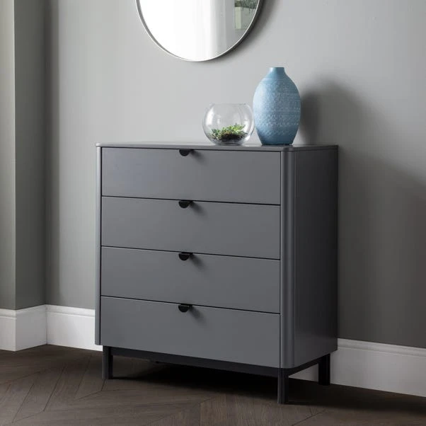 Chloe 4 Drawer Chest, Grey 3 Chloe 4 Drawer Chest, Grey