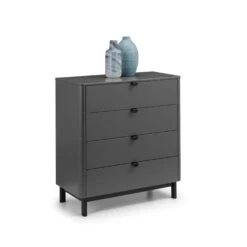Chloe 4 Drawer Chest, Grey 11 Chloe 4 Drawer Chest, Grey -Home Luxe Studio 30809994 alt01