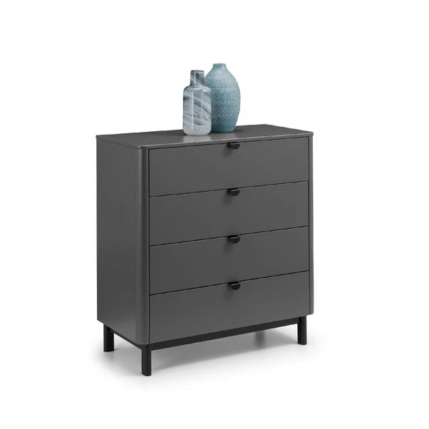 Chloe 4 Drawer Chest, Grey 4 Chloe 4 Drawer Chest, Grey - Image 2