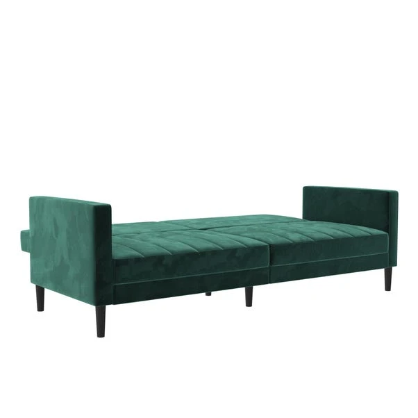 Liam Velvet Clic Clac Green Double Sofa Bed 6 Liam Velvet Clic Clac Green Double Sofa Bed - Image 4