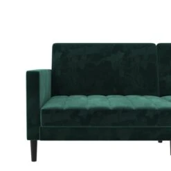 Liam Velvet Clic Clac Green Double Sofa Bed 11 Liam Velvet Clic Clac Green Double Sofa Bed -Home Luxe Studio 30812131 alt04