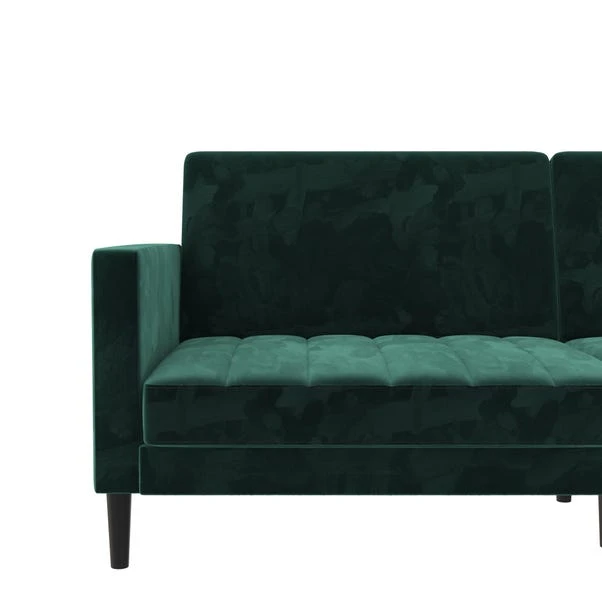 Liam Velvet Clic Clac Green Double Sofa Bed 7 Liam Velvet Clic Clac Green Double Sofa Bed - Image 5