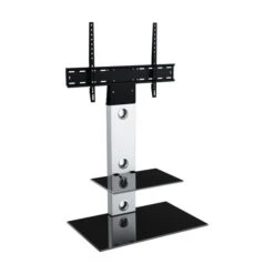 Lesina Pedestal TV Unit With Shelf For TVs Up To 65" 18 Lesina Pedestal TV Unit With Shelf For TVs Up To 65" -Home Luxe Studio 30812405 alt01
