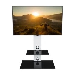 Lesina Pedestal TV Unit With Shelf For TVs Up To 65" 15 Lesina Pedestal TV Unit With Shelf For TVs Up To 65" -Home Luxe Studio 30812406 alt03