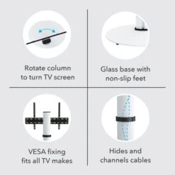 Eno Pedestal TV Stand For TVs Up To 55" 17 Eno Pedestal TV Stand For TVs Up To 55" -Home Luxe Studio 30812408 alt03