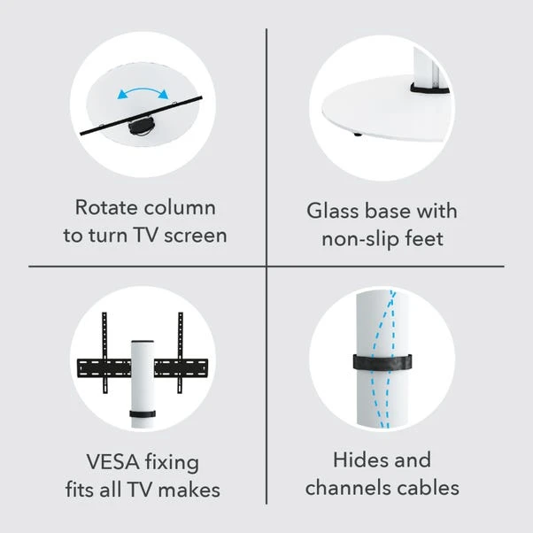 Eno Pedestal TV Stand For TVs Up To 55" 6 Eno Pedestal TV Stand For TVs Up To 55" - Image 4