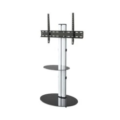 Eno Pedestal TV Stand With Shelf For TVs Up To 55" 24 Eno Pedestal TV Stand With Shelf For TVs Up To 55" -Home Luxe Studio 30812409 alt01