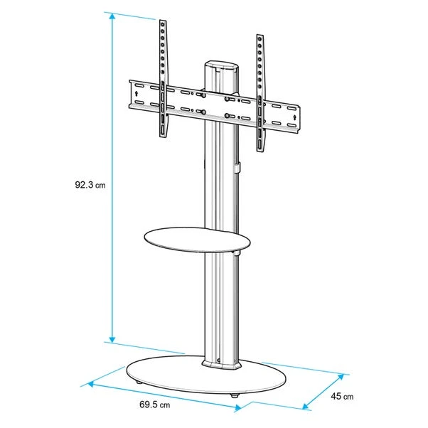 Eno Pedestal TV Stand With Shelf For TVs Up To 55" 7 Eno Pedestal TV Stand With Shelf For TVs Up To 55" - Image 5
