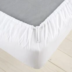 Pure Cotton Toggled Fitted Sheet 20 Pure Cotton Toggled Fitted Sheet -Home Luxe Studio 30812939