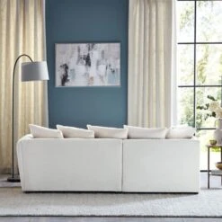 Blake Cosy Sherpa Quilted Arm Corner Chaise Ivory -Home Luxe Studio 30813122 alt03