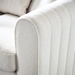 Blake Cosy Sherpa Quilted Arm Corner Chaise Ivory -Home Luxe Studio 30813122 alt05