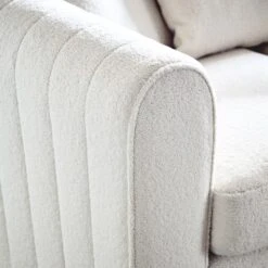 Blake Cosy Sherpa Quilted Arm Corner Chaise Ivory -Home Luxe Studio 30813124 alt05