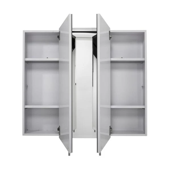 Westbourne White Triple Door Tri-View Steel Cabinet 4 Westbourne White Triple Door Tri-View Steel Cabinet - Image 2