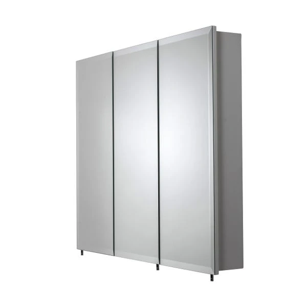 Westbourne White Triple Door Tri-View Steel Cabinet 5 Westbourne White Triple Door Tri-View Steel Cabinet - Image 3