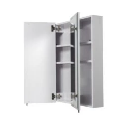 Westbourne White Triple Door Tri-View Steel Cabinet 9 Westbourne White Triple Door Tri-View Steel Cabinet -Home Luxe Studio 30814882 alt04