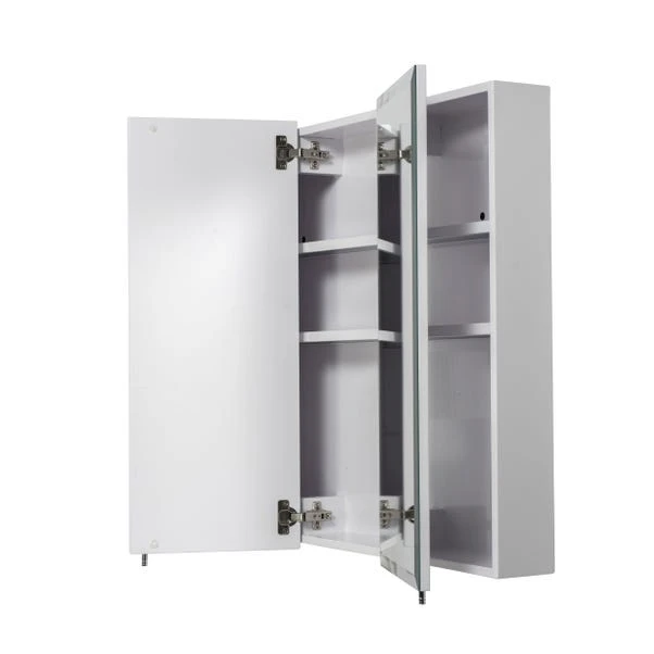 Westbourne White Triple Door Tri-View Steel Cabinet 6 Westbourne White Triple Door Tri-View Steel Cabinet - Image 4