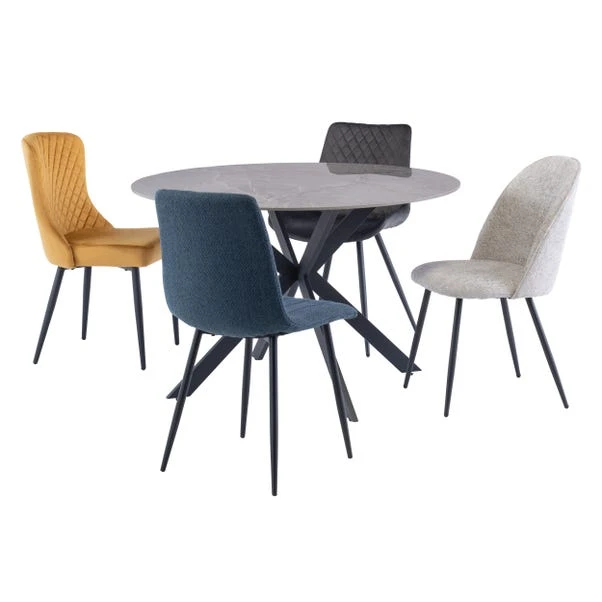 Talia 4 Seater Round 4 Seater Dining Table, Sintered Stone 11 Talia 4 Seater Round 4 Seater Dining Table, Sintered Stone - Image 9