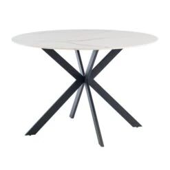 Talia 4 Seater Round 4 Seater Dining Table, Sintered Stone 12 Talia 4 Seater Round 4 Seater Dining Table, Sintered Stone -Home Luxe Studio 30816955 alt01