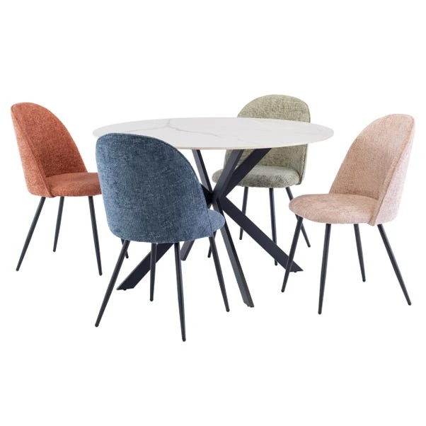 Talia 4 Seater Round 4 Seater Dining Table, Sintered Stone 7 Talia 4 Seater Round 4 Seater Dining Table, Sintered Stone - Image 5