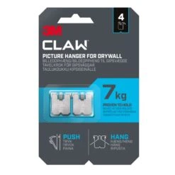3M CLAW™ Plasterboard Picture And Mirror Hooks, 7kg